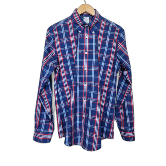 Brooks Brothers Other - Red & Blue Plaid BROOKS BROTHERS Regent Non-Iron Long Sleeve Shirt - Medium